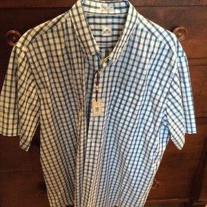 NWT Peter Millar short Sleeved Button Down